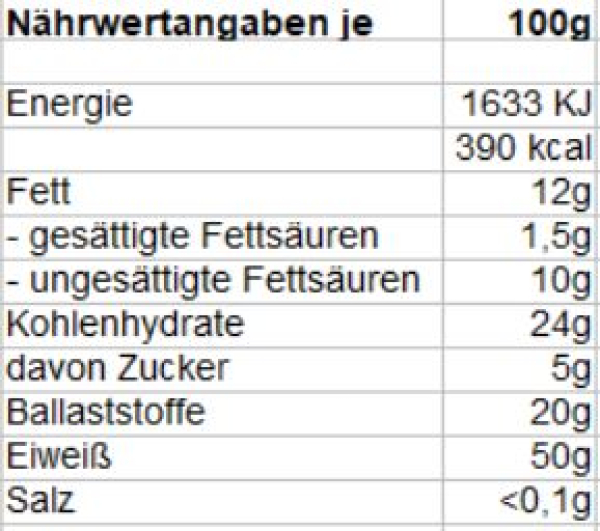 1kg BIO Hanfprotein, 50% pflanzliches Eiweiß, vegan, Rohkost