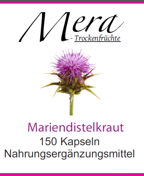 150 Mariendistel-Kapseln je 550mg (Mariendistelkraut), VERGLEICHSSIEGER!!!